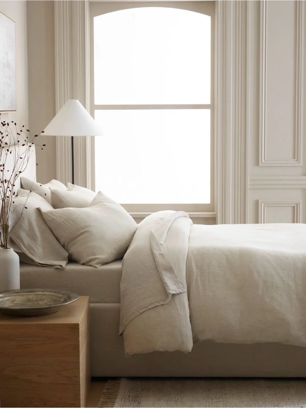 Quince European Linen Duvet Cover in Natural Chambray King Size 786